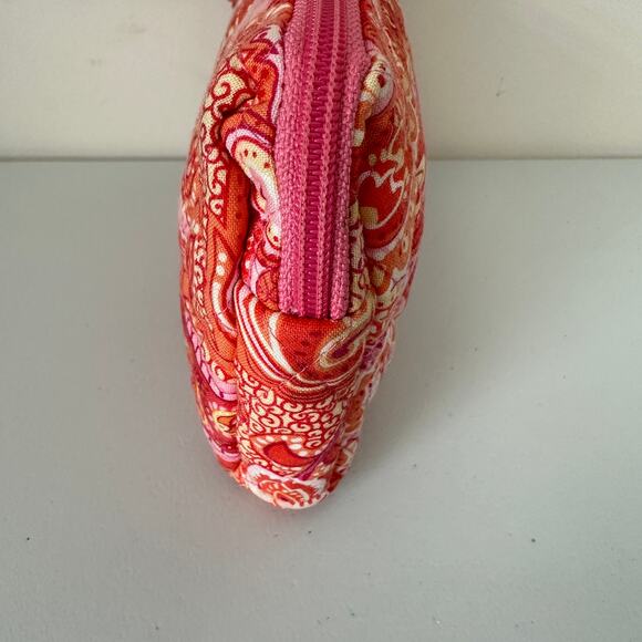 Vera Bradley Vintage Sherbet Medium Zip Cosmetic Lined Make-Up Toiletry Bag - Picture 3 of 7